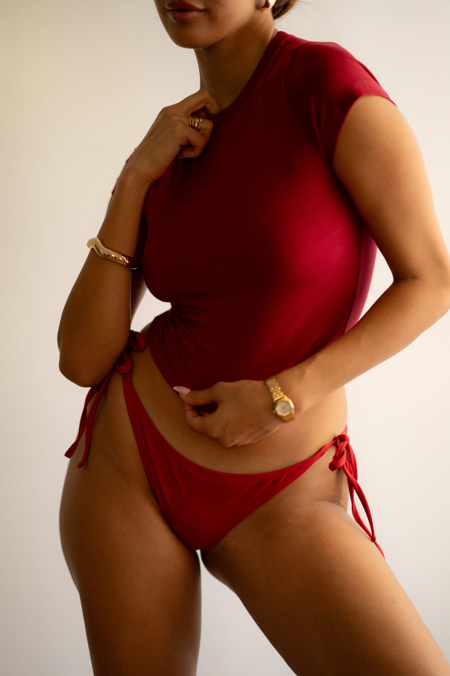 Burgundy Baby Tee