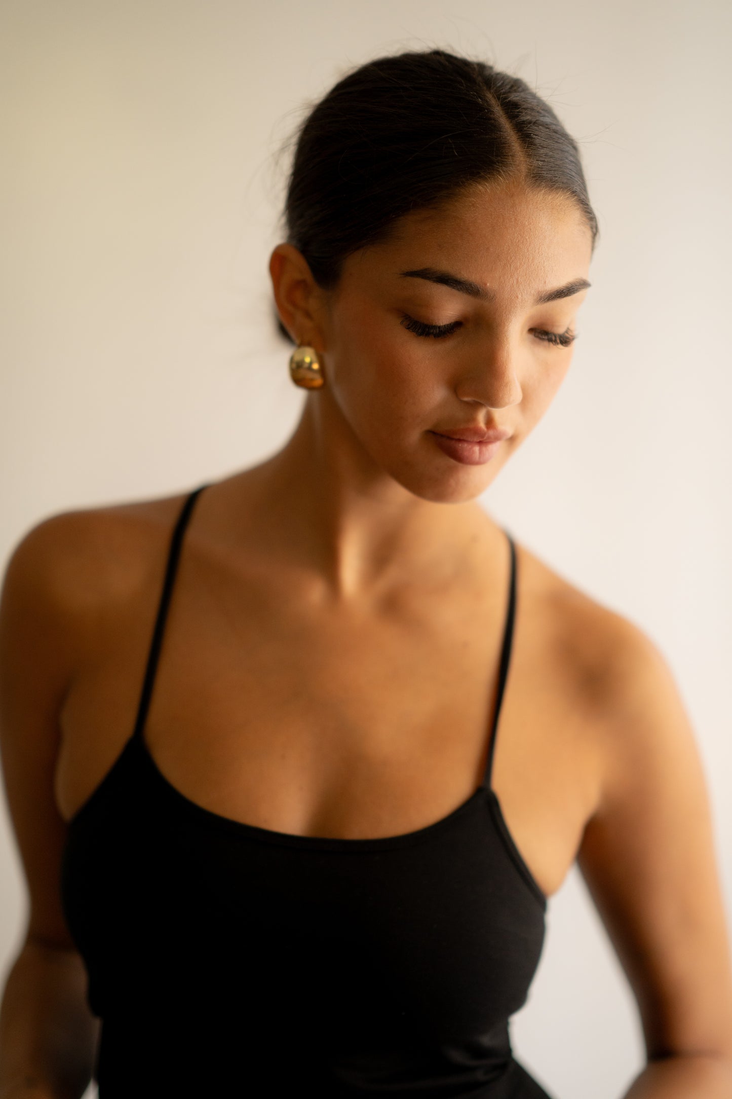Black Cross Back Strap Top