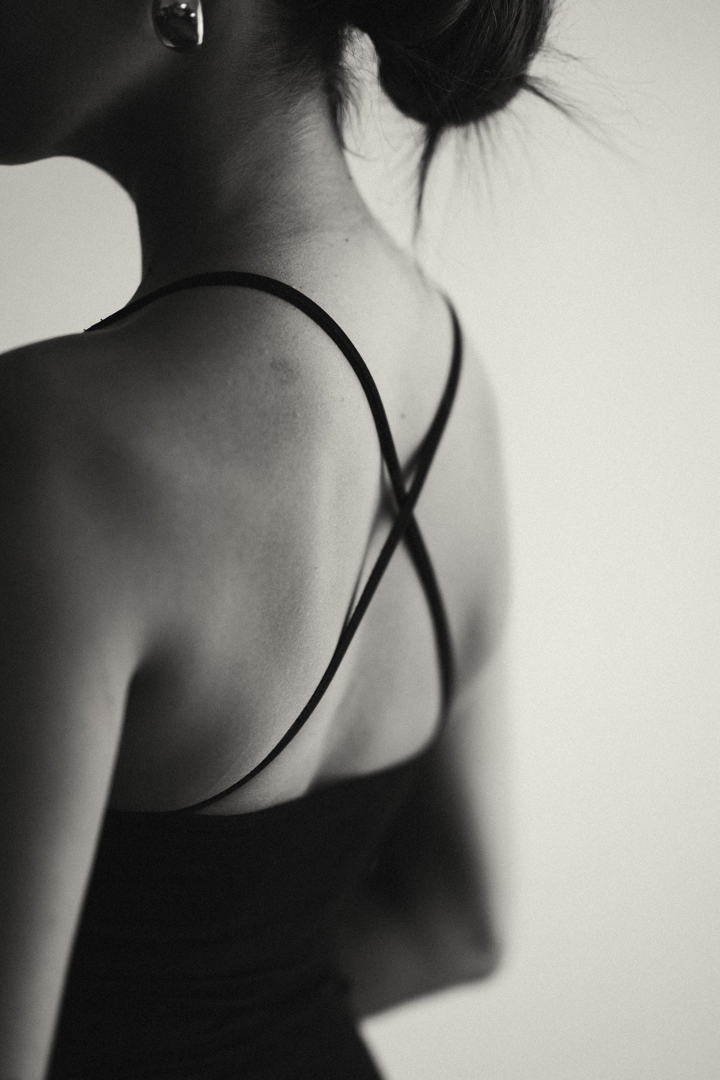 Black Cross Back Strap Top