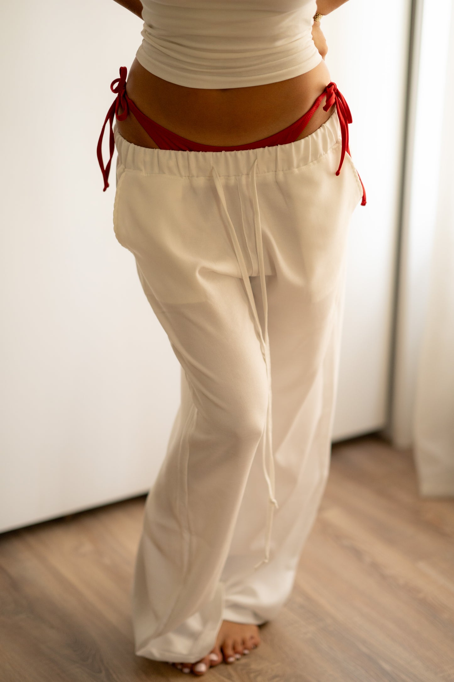 White Linen Pants( Non-Slim Oversized Version)