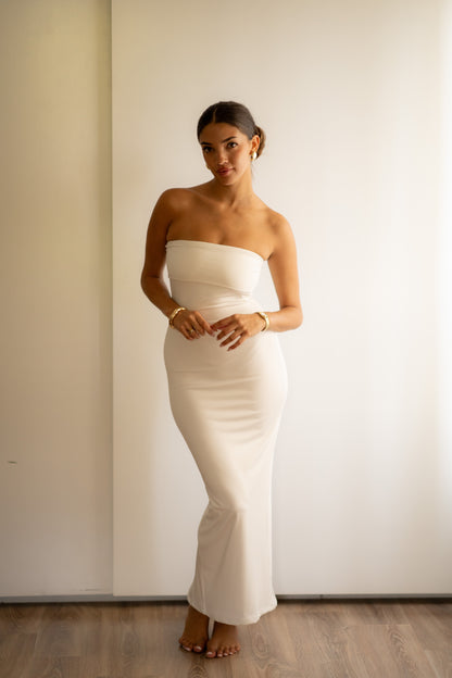 White Tube Bodycon Dress