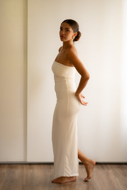 White Tube Bodycon Dress