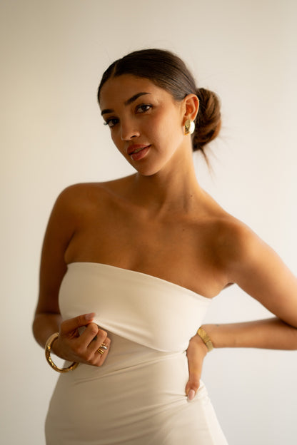 White Tube Bodycon Dress