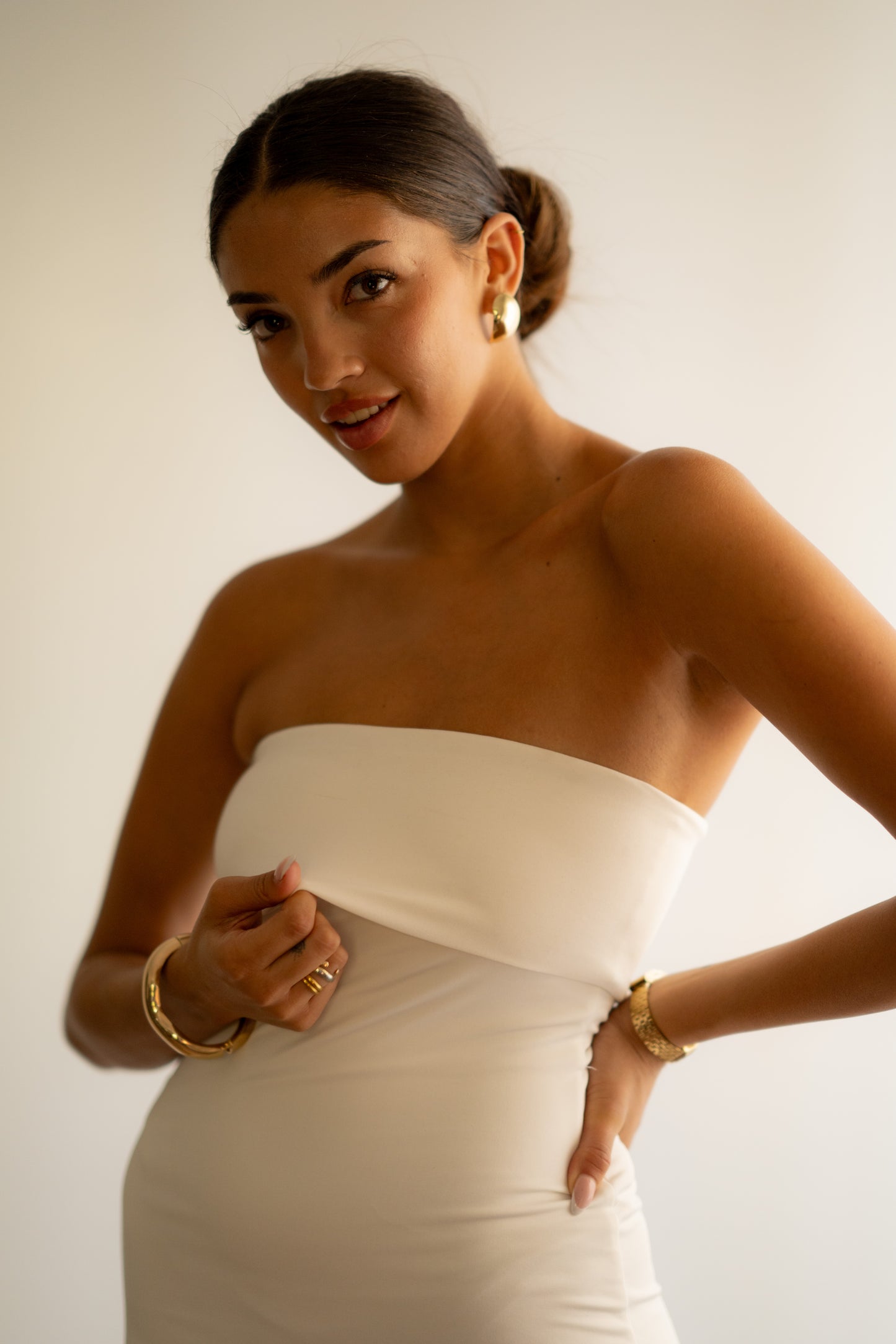 White Tube Bodycon Dress