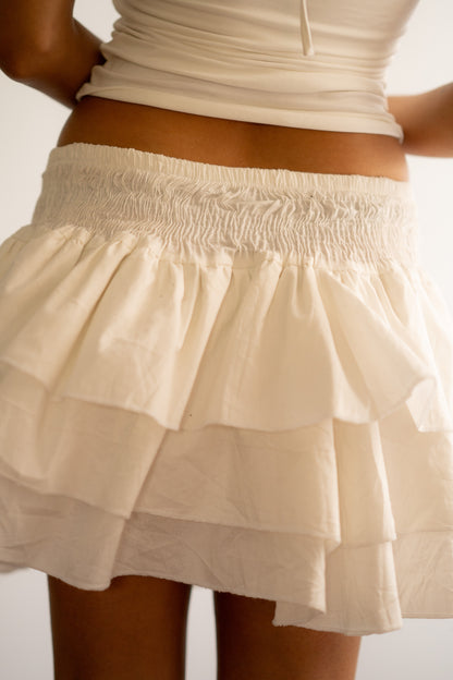 The Poplin Skirt White