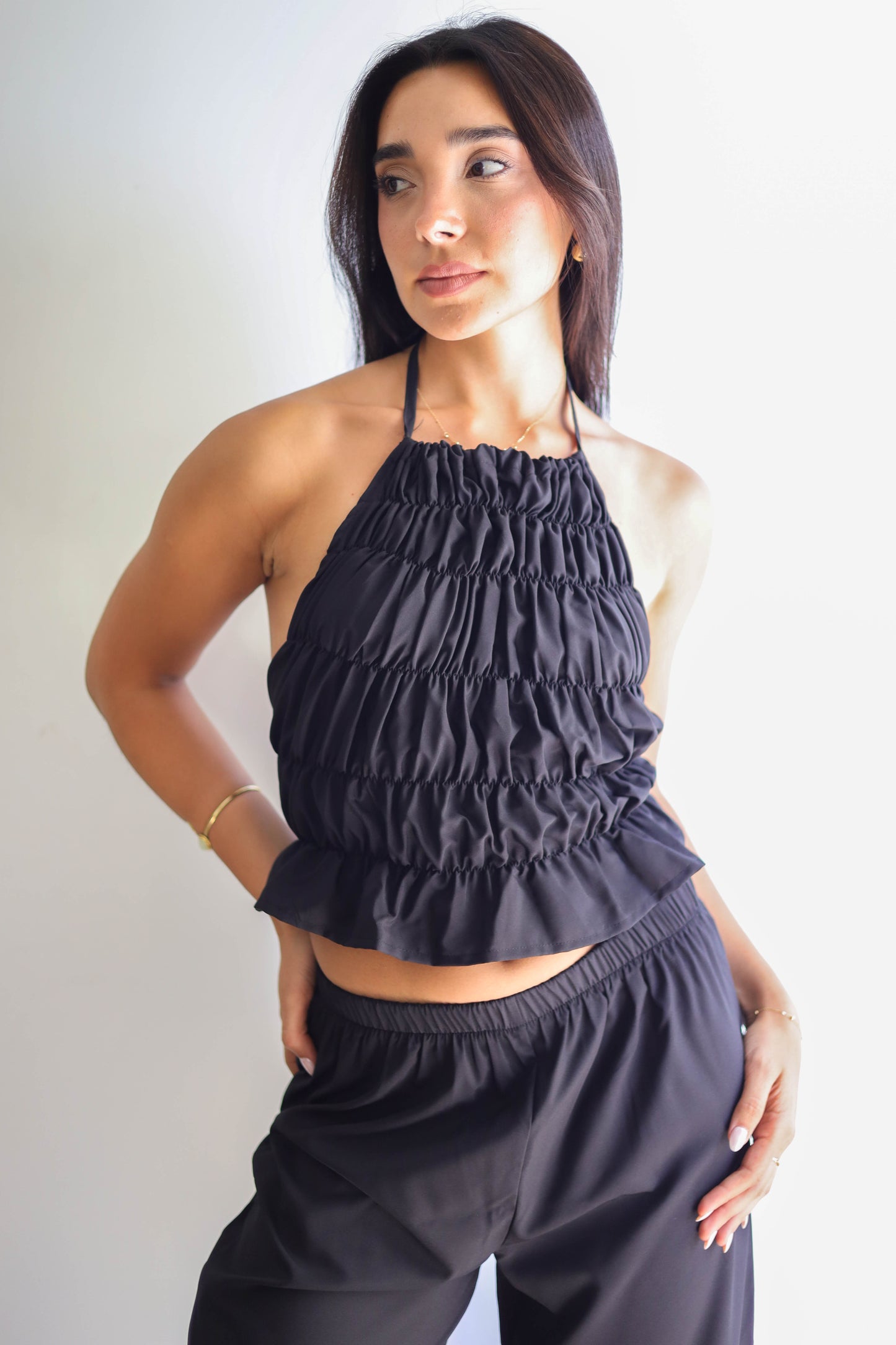 THE BLACK PURE SILK  SET