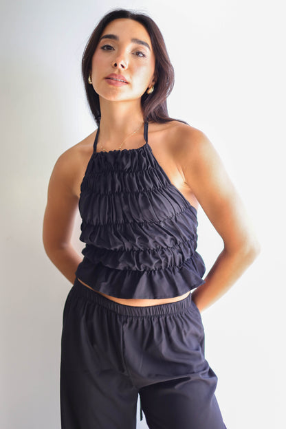 Black Silk Pant