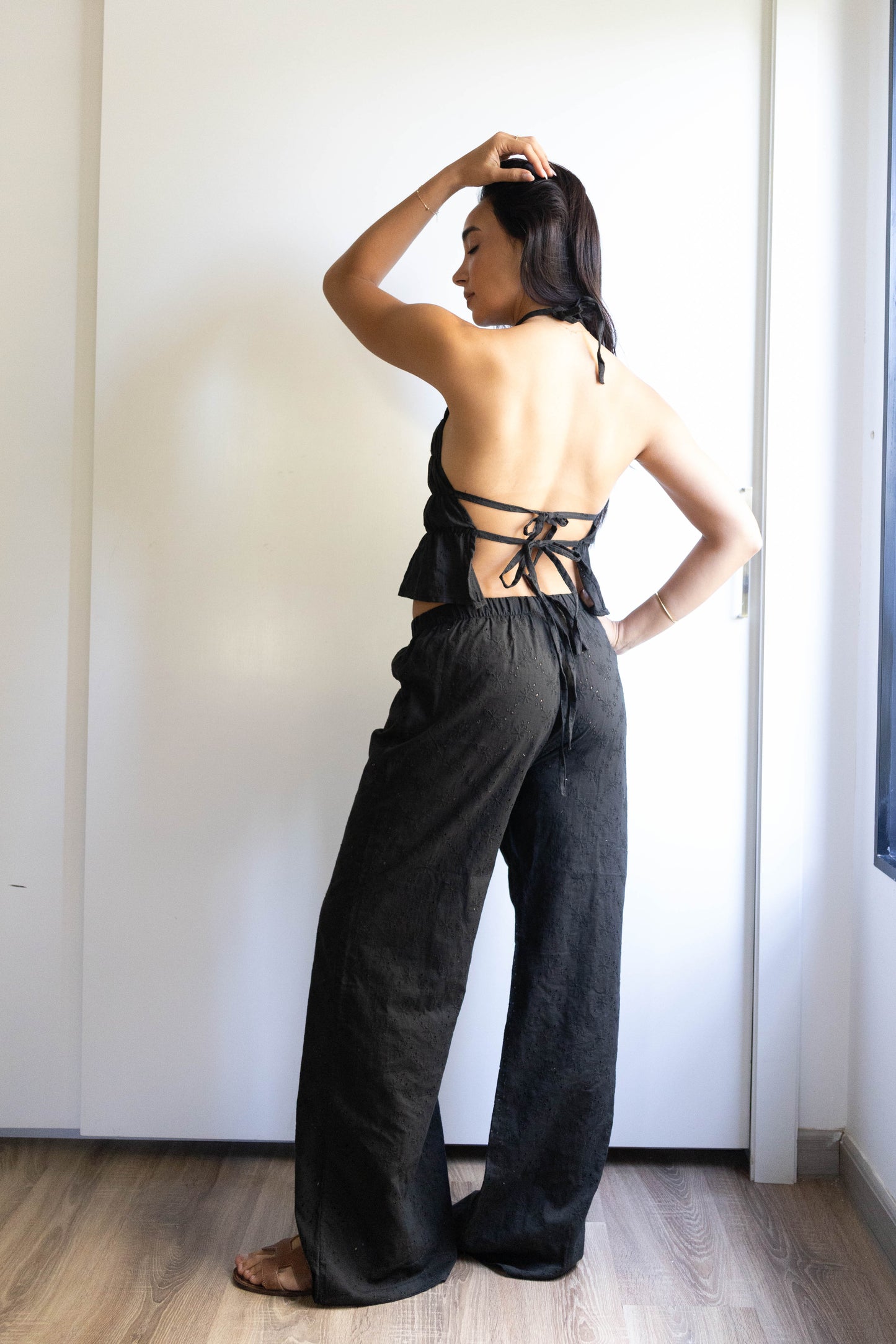 THE BLACK PURE SILK  SET