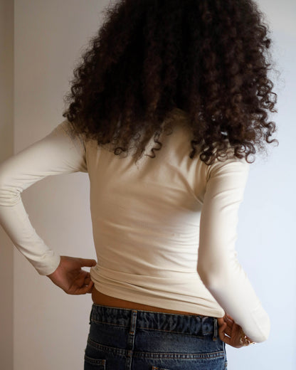 Contour Long Sleeve Top (Cream)