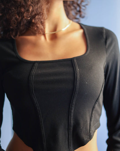 Ribbed Corset Top