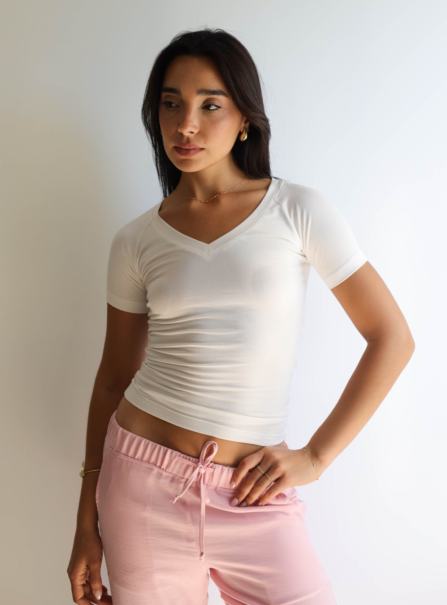 V Shape Half sleeve Top