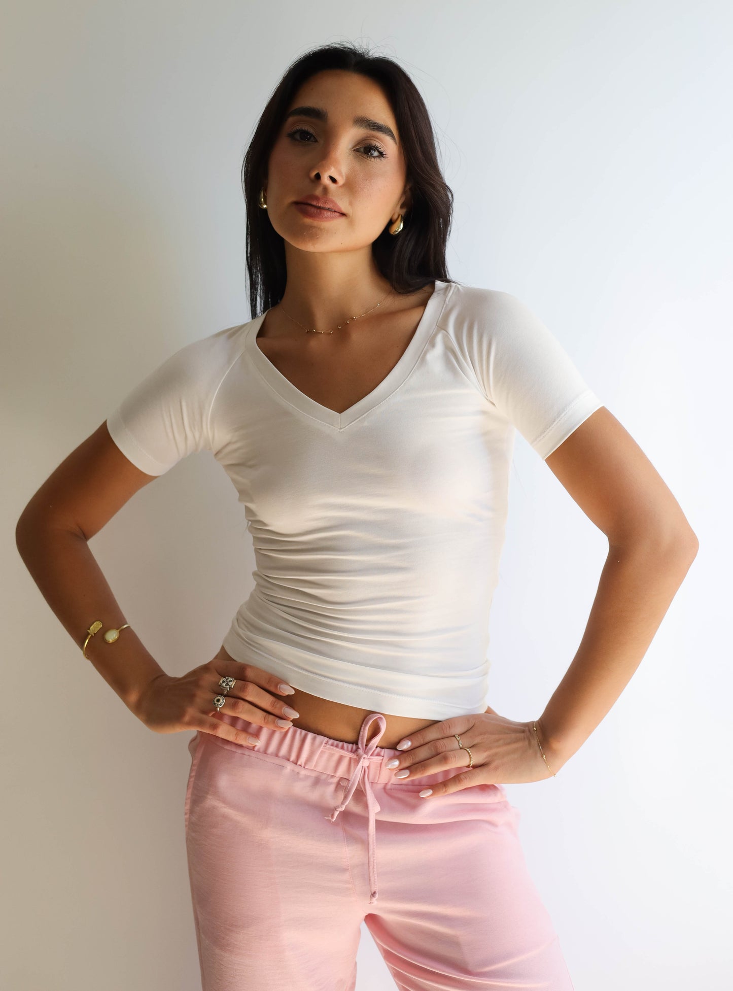 V Shape Half sleeve Top