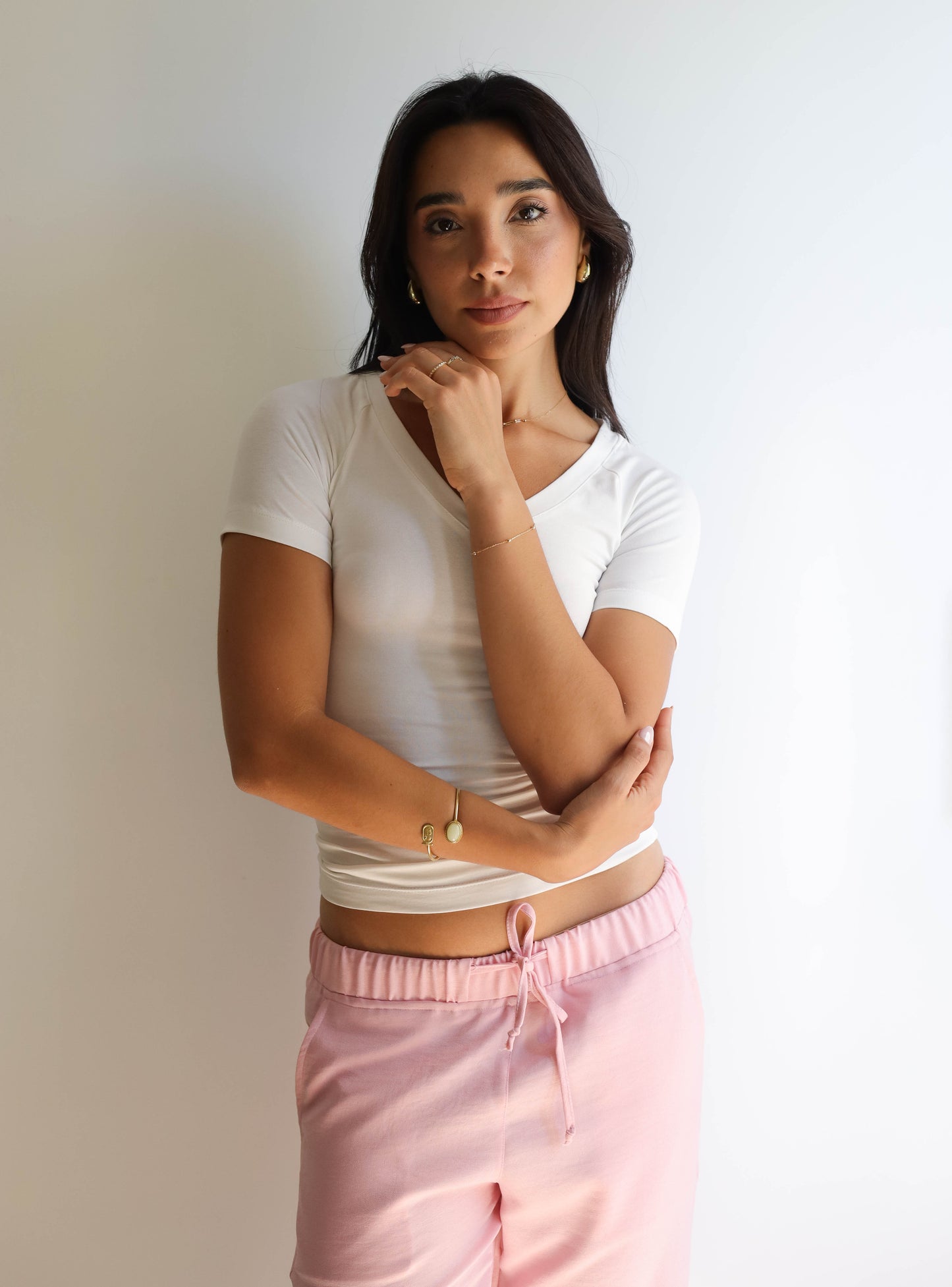 V Shape Half sleeve Top