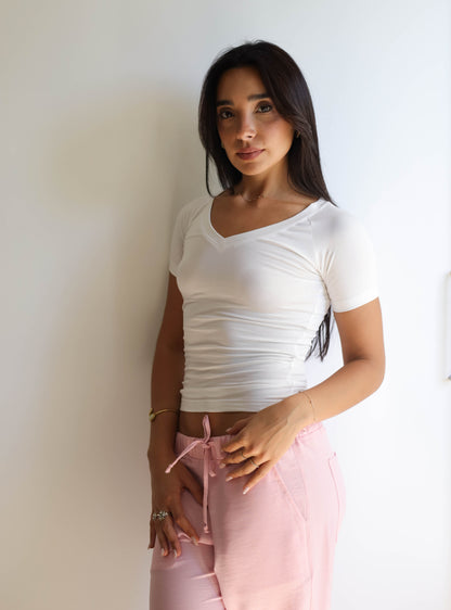V Shape Half sleeve Top