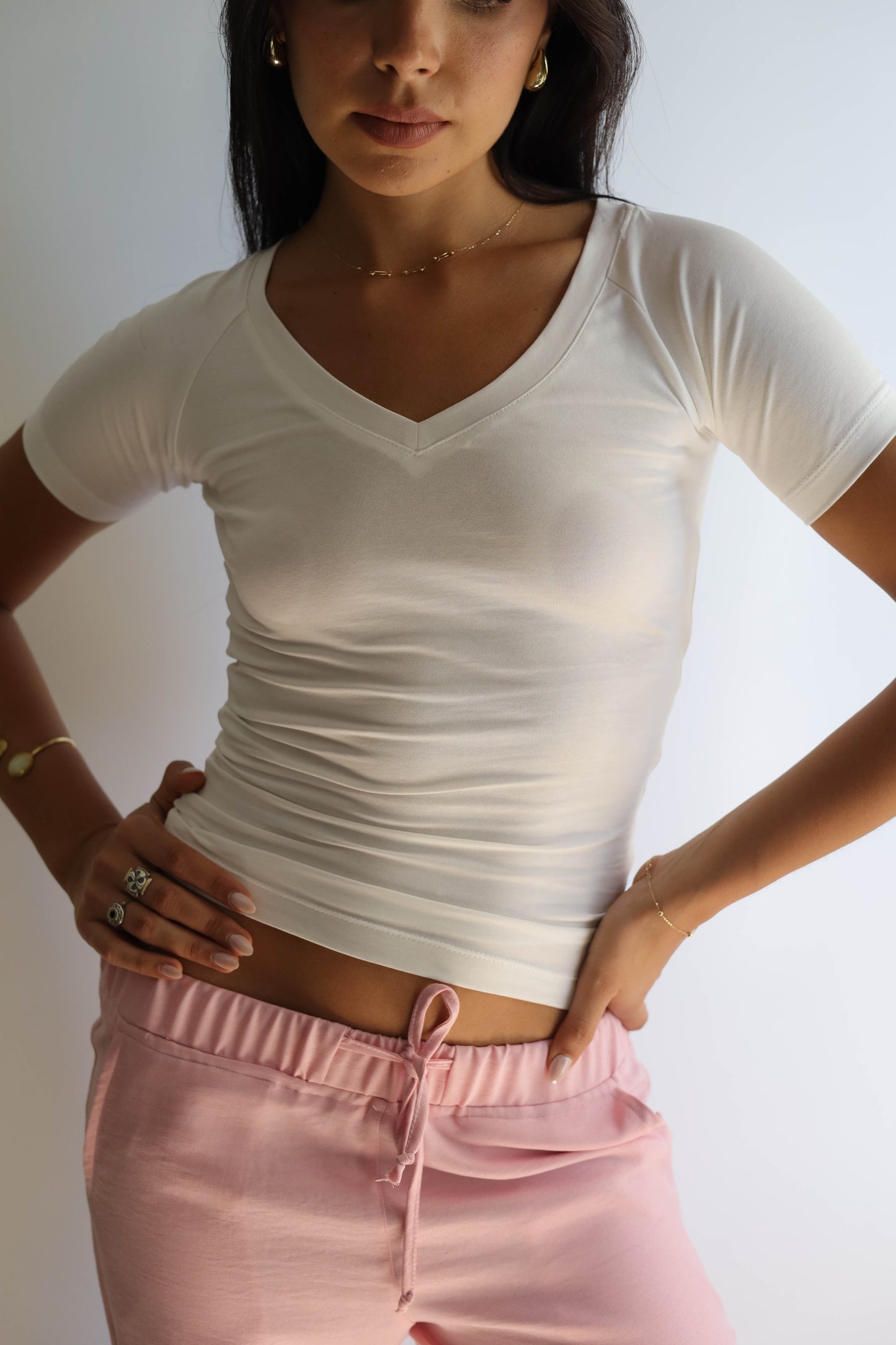 V Shape Half sleeve Top