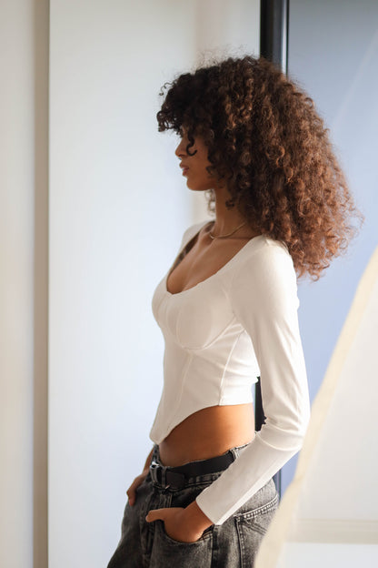 White Corset Top