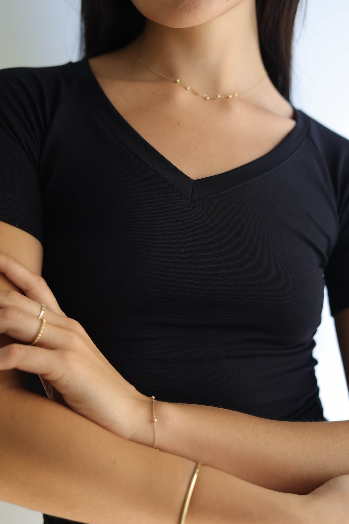 V Shape Half sleeve Top