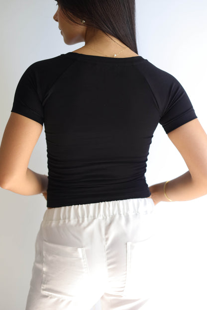 V Shape Half sleeve Top