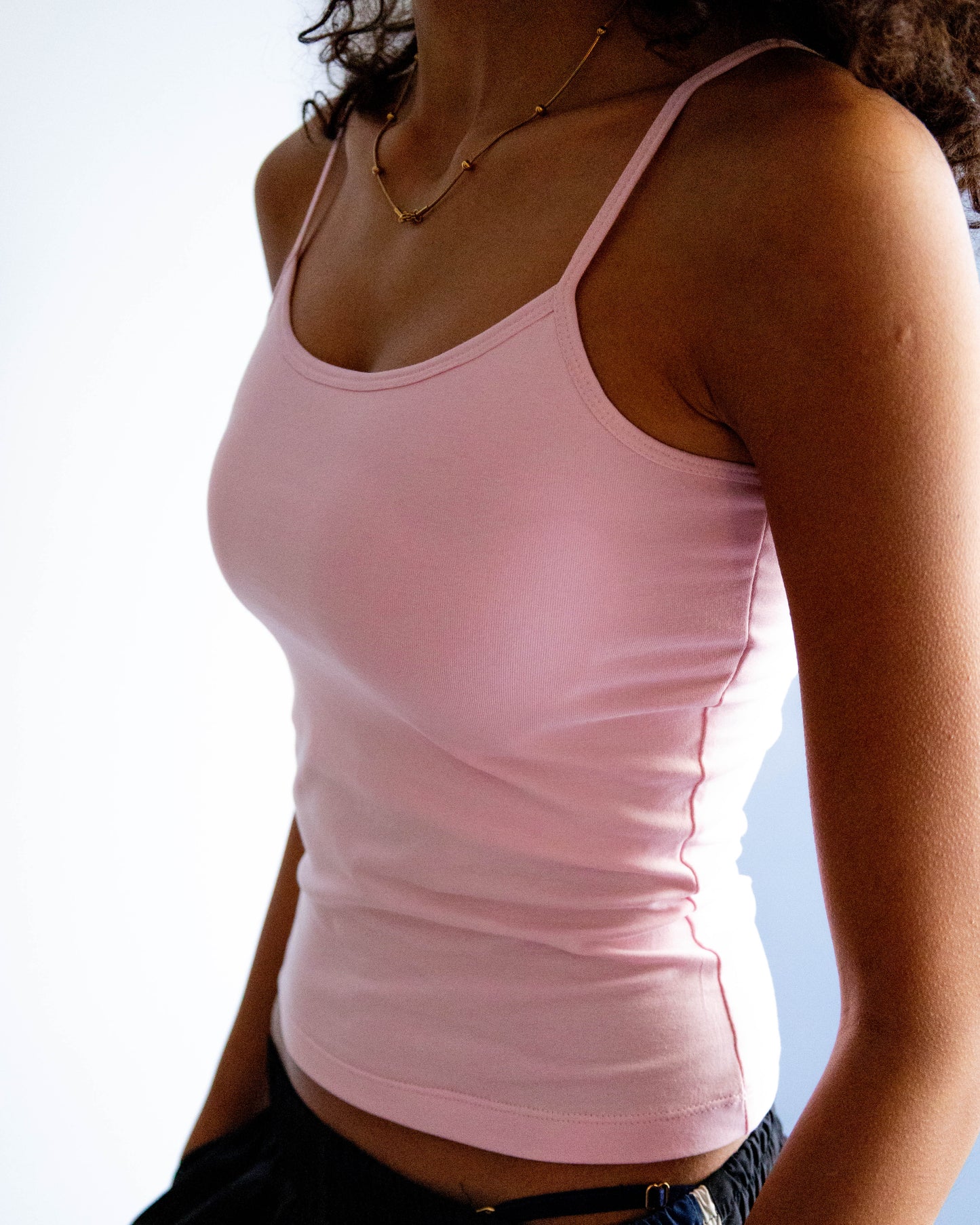 Pink Spaghetti Strap Top